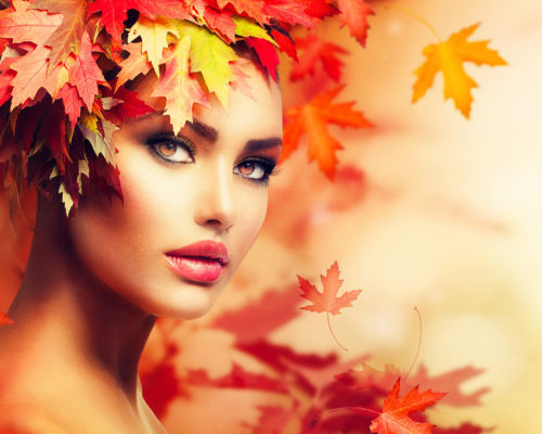 Autumn Woman Portrait. Beauty Fashion Model Girl Autumn Woman Portrait. Beauty Fashion Model Girl